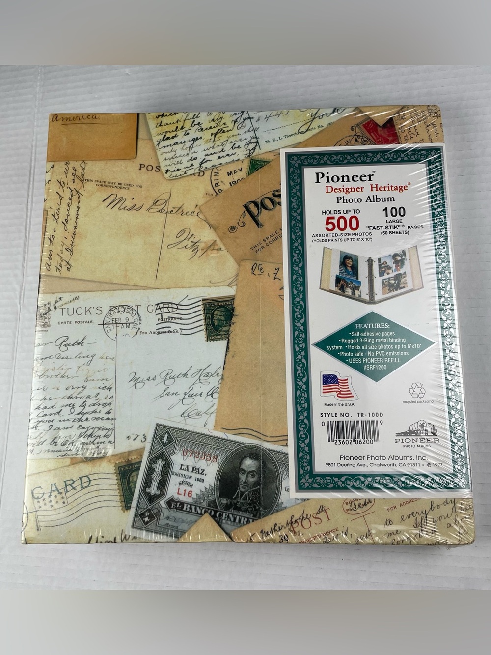 Pioneer Designer Heritage Photo Album 3 Ring 100 Pages 500 Photos VTG Sealed